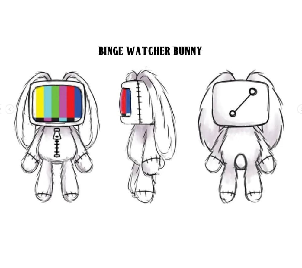 Plushie Dreadfuls - Binge Watcher Bunny toy