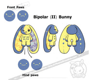 Load image into Gallery viewer, Plushie Dreadfuls - Bipolar II Bunny - Plush Stuffed Animal - Mysterious
