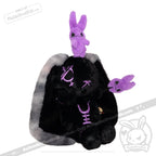 Plushie Dreadfuls - Black and Purple Anxiety Rabbit - Plush Stuffed Animal plush