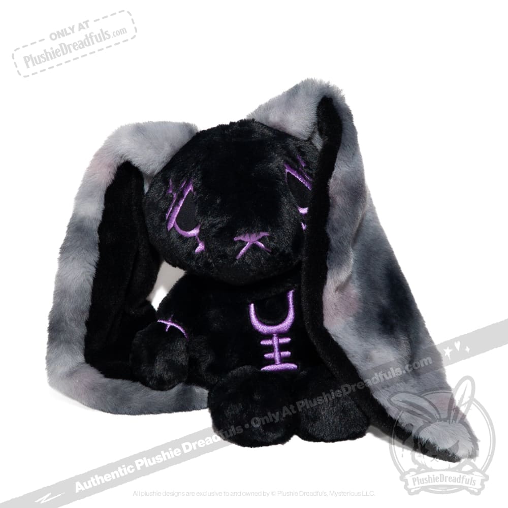 Plushie Dreadfuls - Black and Purple Anxiety Rabbit - Plush Stuffed Animal plush