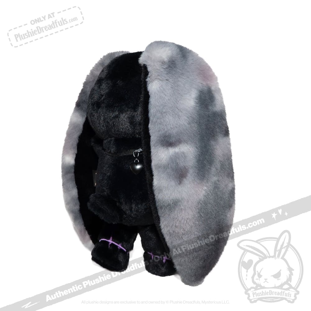 Plushie Dreadfuls - Black and Purple Anxiety Rabbit - Plush Stuffed Animal plush