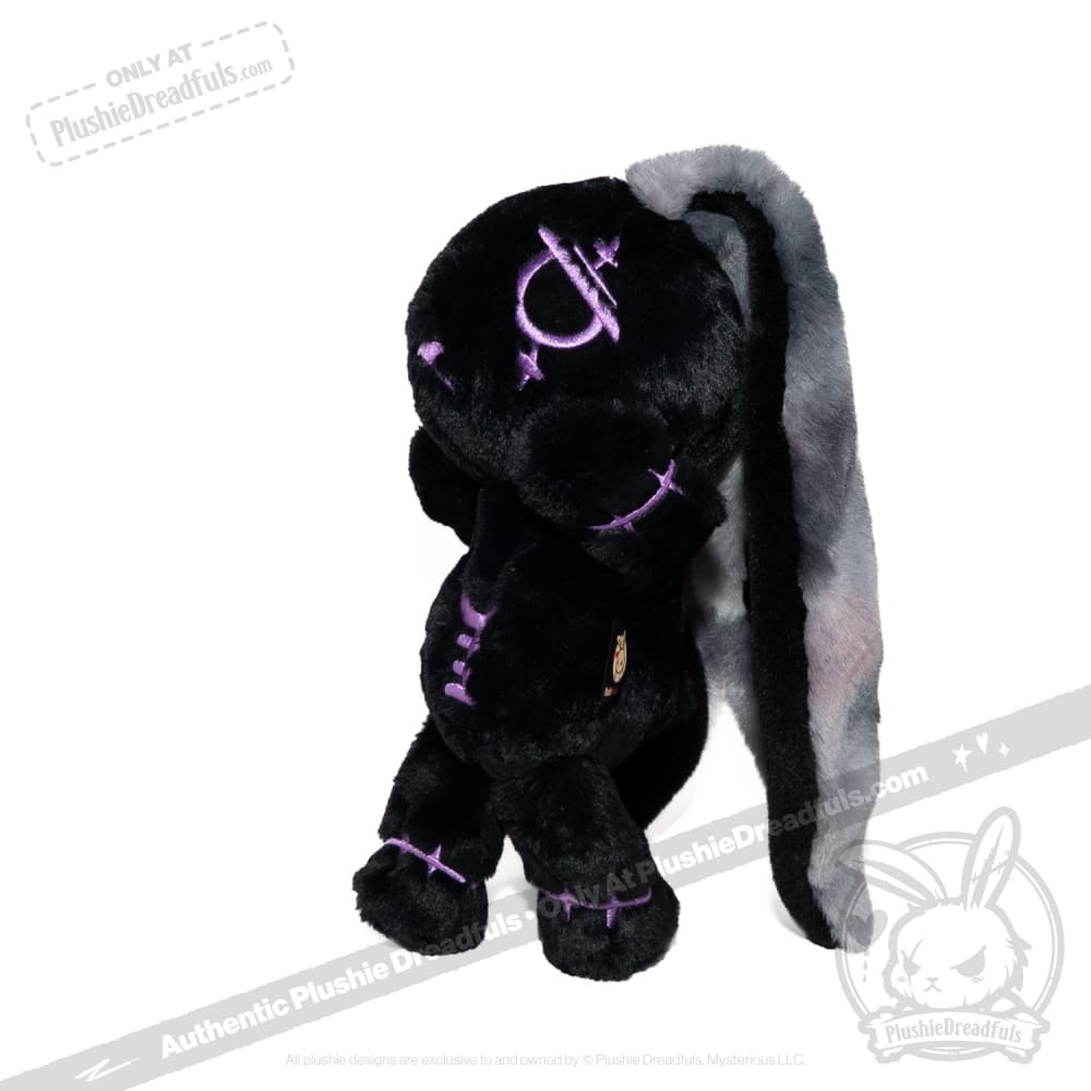 Plushie Dreadfuls - Black and Purple Anxiety Rabbit - Plush Stuffed Animal plush