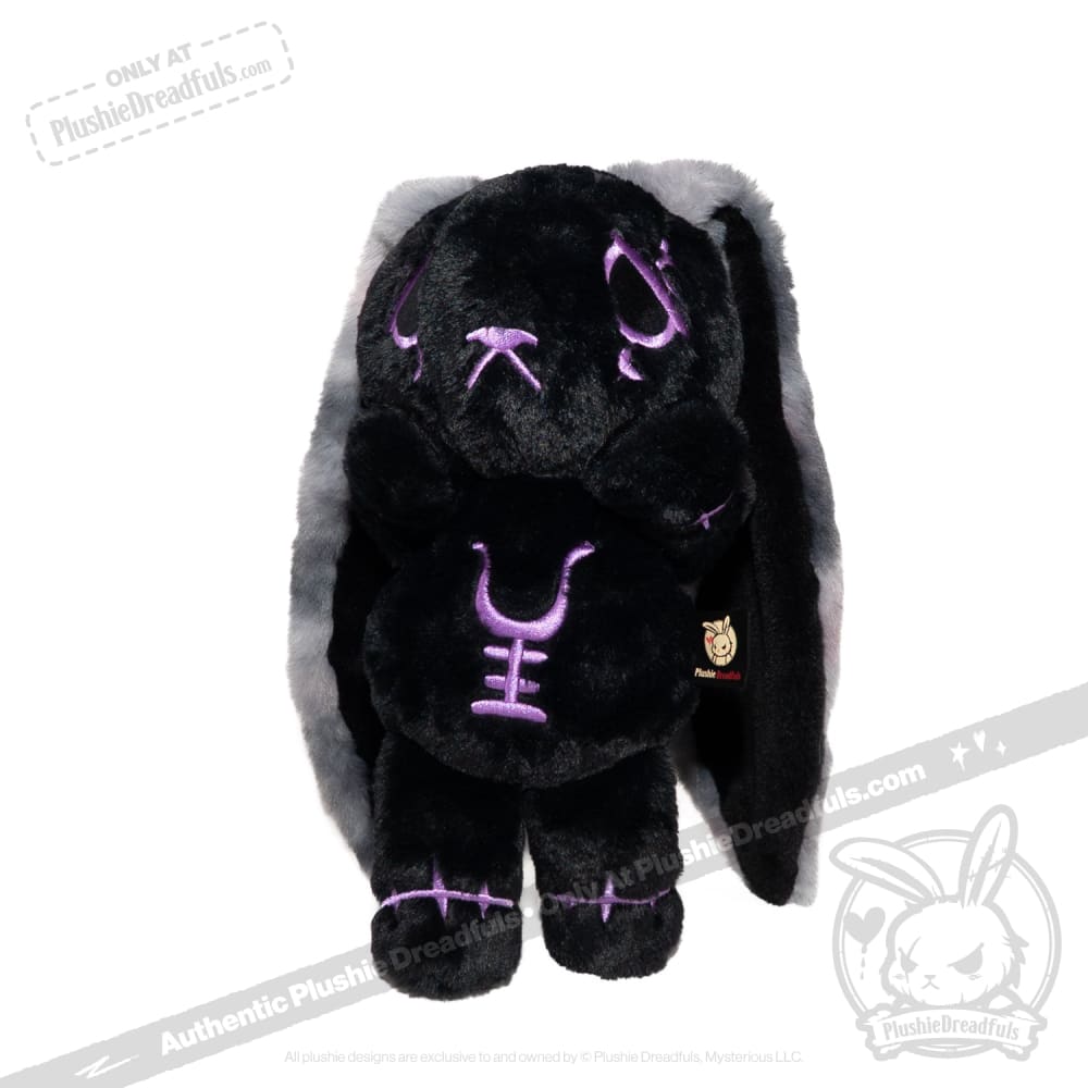 Plushie Dreadfuls - Black and Purple Anxiety Rabbit - Plush Stuffed Animal plush
