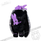 Plushie Dreadfuls - Black and Purple Anxiety Rabbit - Plush Stuffed Animal plush