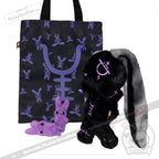 Plushie Dreadfuls - Black and Purple Anxiety Rabbit - Plush Stuffed Animal plush