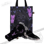 Plushie Dreadfuls - Black and Purple Anxiety Rabbit - Plush Stuffed Animal plush