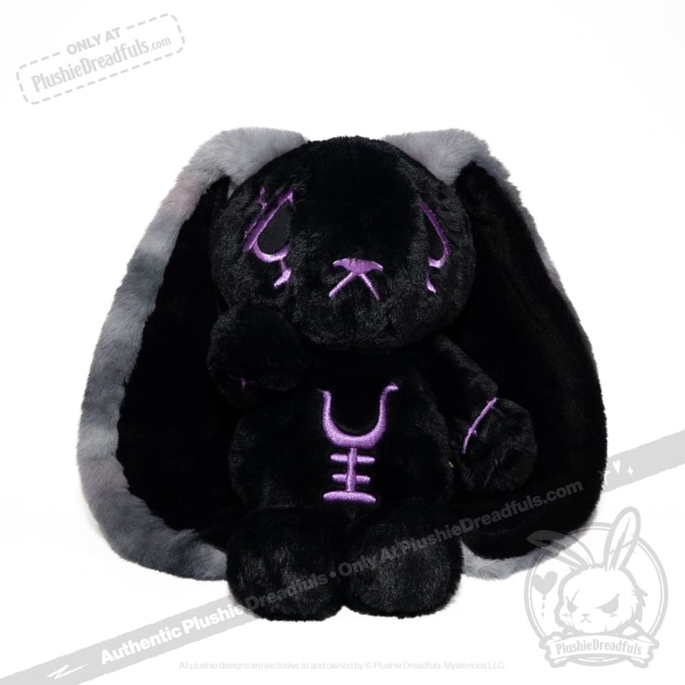Plushie Dreadfuls - Black and Purple Anxiety Rabbit - Plush Stuffed Animal plush