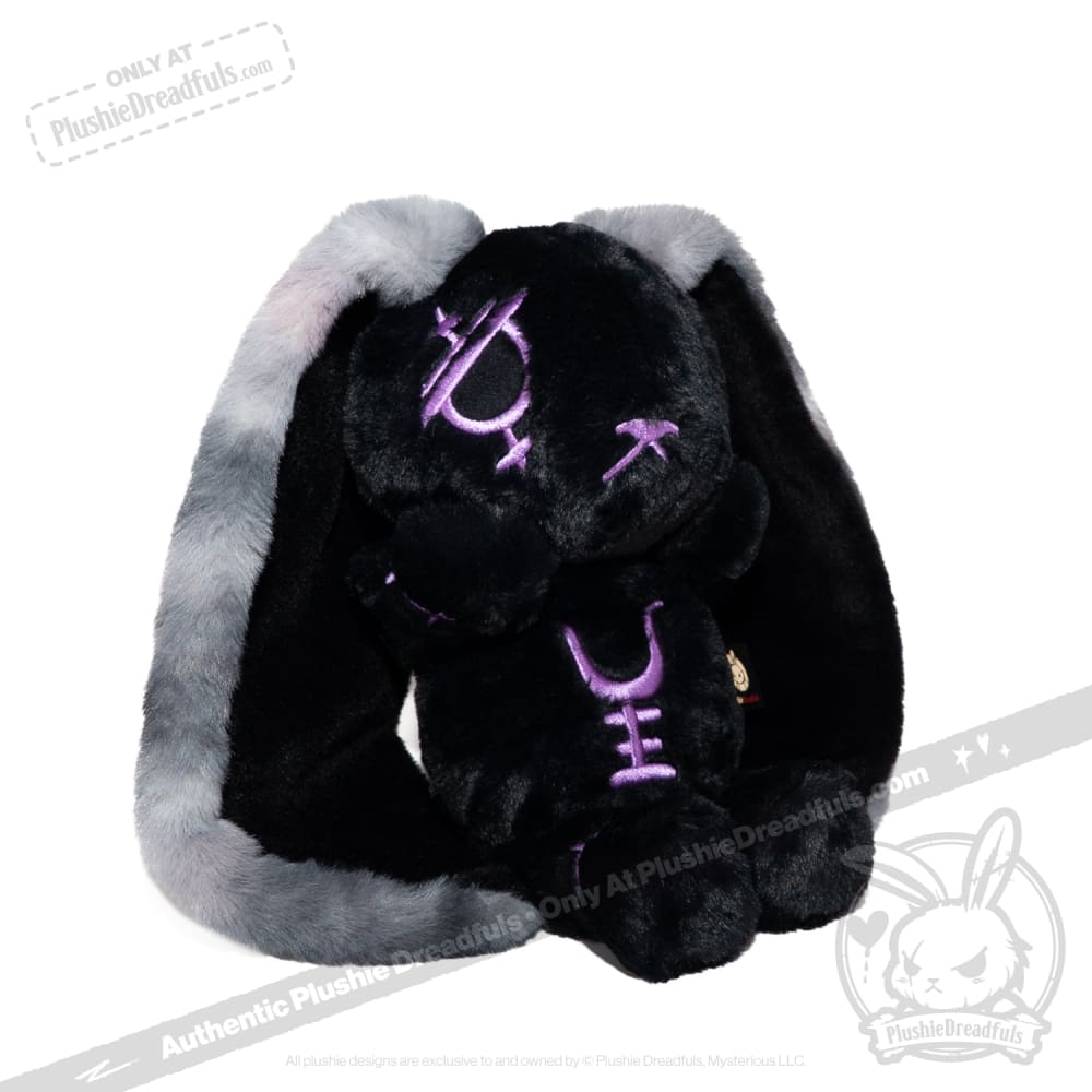 Plushie Dreadfuls - Black and Purple Anxiety Rabbit - Plush Stuffed Animal plush