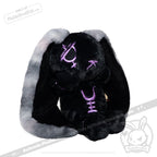 Plushie Dreadfuls - Black and Purple Anxiety Rabbit - Plush Stuffed Animal plush