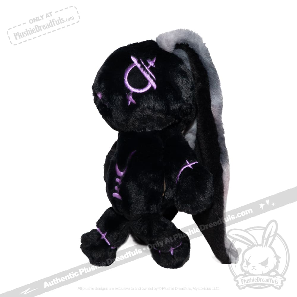 Plushie Dreadfuls - Black and Purple Anxiety Rabbit - Plush Stuffed Animal plush