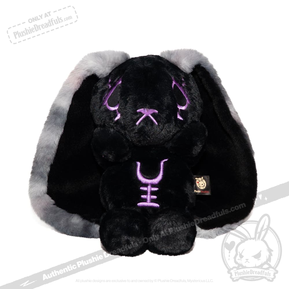 Plushie Dreadfuls - Black and Purple Anxiety Rabbit - Plush Stuffed Animal plush