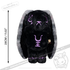 Plushie Dreadfuls - Black and Purple Anxiety Rabbit - Plush Stuffed Animal plush