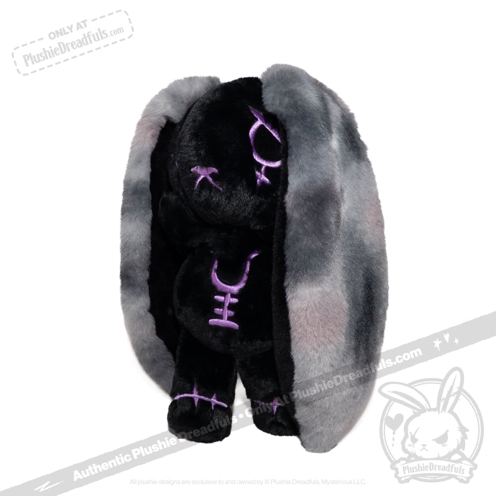 Plushie Dreadfuls - Black and Purple Anxiety Rabbit - Plush Stuffed Animal plush