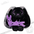 Plushie Dreadfuls - Black and Purple Anxiety Rabbit - Plush Stuffed Animal plush