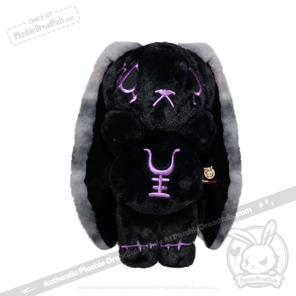 Plushie Dreadfuls - Black and Purple Anxiety Rabbit - Plush Stuffed Animal plush