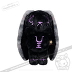 Plushie Dreadfuls - Black and Purple Anxiety Rabbit - Plush Stuffed Animal plush