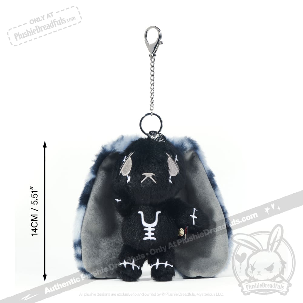 Plushie Dreadfuls - Black Anxiety Rabbit Plush Keychain Accessory Keychain