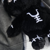 Load image into Gallery viewer, Plushie Dreadfuls - Black Anxiety Rabbit Plush Keychain Accessory Keychain
