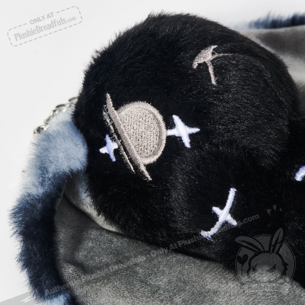 Plushie Dreadfuls - Black Anxiety Rabbit Plush Keychain Accessory