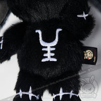 Load image into Gallery viewer, Plushie Dreadfuls - Black Anxiety Rabbit Plush Keychain Accessory Keychain

