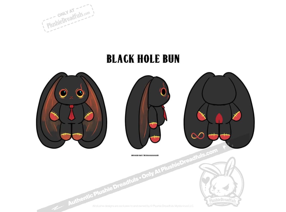 Plushie Dreadfuls - Black Hole Bun - Plush Stuffed Animal toy