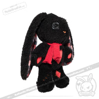 Load image into Gallery viewer, Plushie Dreadfuls - Black Plaid Love Rabbit - Plush Stuffed Animal toy
