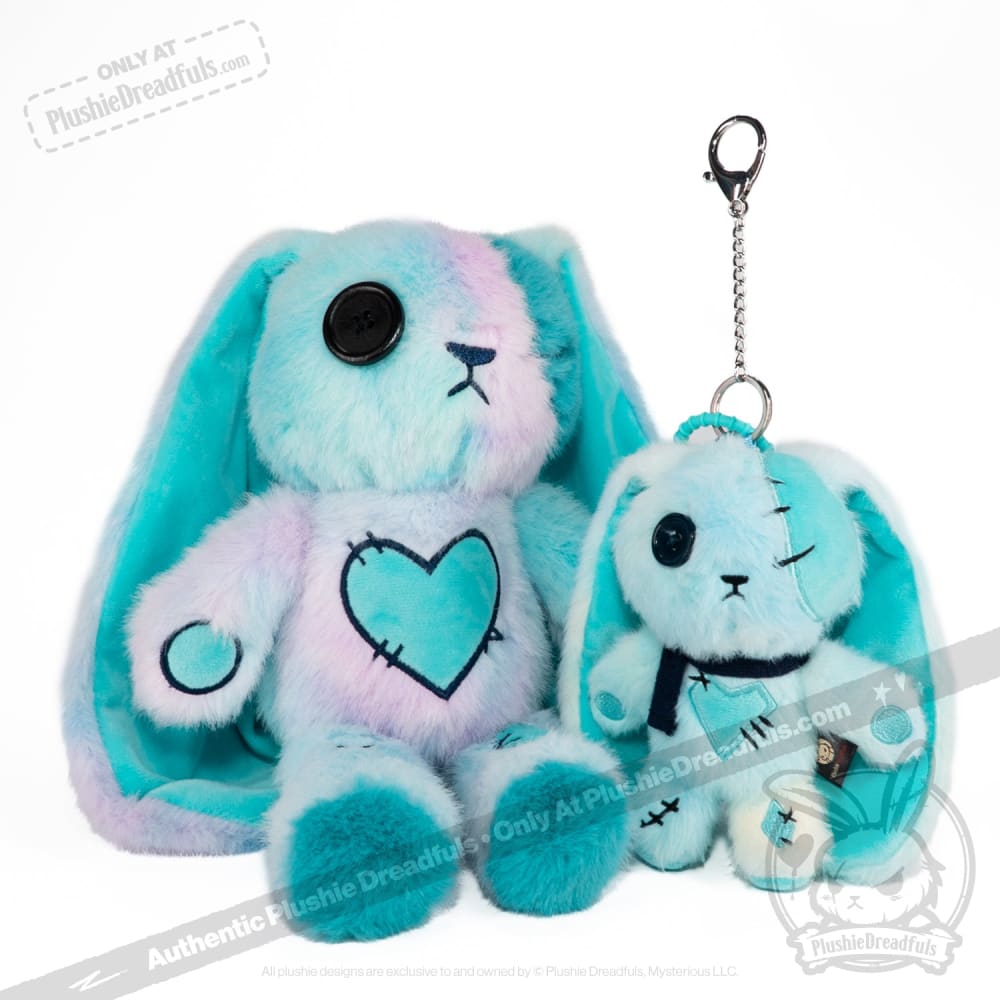Blue Ice Love Rabbit Plush Keychain Accessory – Mysterious
