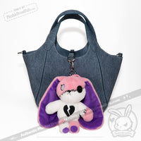 Load image into Gallery viewer, Plushie Dreadfuls - BPD Rabbit Plush Keychain Accessory Keychain
