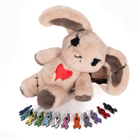 Load image into Gallery viewer, Plushie Dreadfuls - Bunny Awareness Ribbon Enamel Pin Pin

