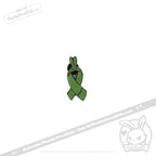 Plushie Dreadfuls - Bunny Awareness Ribbon Enamel Pin Green Pin