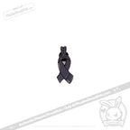 Plushie Dreadfuls - Bunny Awareness Ribbon Enamel Pin Grey Pin
