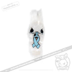 Plushie Dreadfuls - Bunny Awareness Ribbon Enamel Pin Light Blue Pin