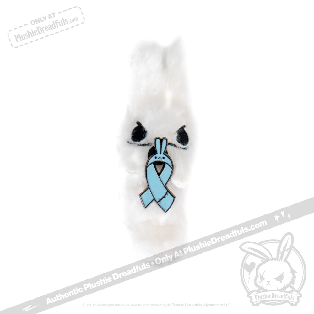 Plushie Dreadfuls - Bunny Awareness Ribbon Enamel Pin
