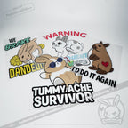 Plushie Dreadfuls - Buns Behaving Bunnly Car Decals sticker