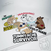 Load image into Gallery viewer, Plushie Dreadfuls - Buns Behaving Bunnly Car Decals sticker
