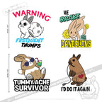 Plushie Dreadfuls - Buns Behaving Bunnly Car Decals sticker