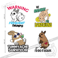 Load image into Gallery viewer, Plushie Dreadfuls - Buns Behaving Bunnly Car Decals sticker
