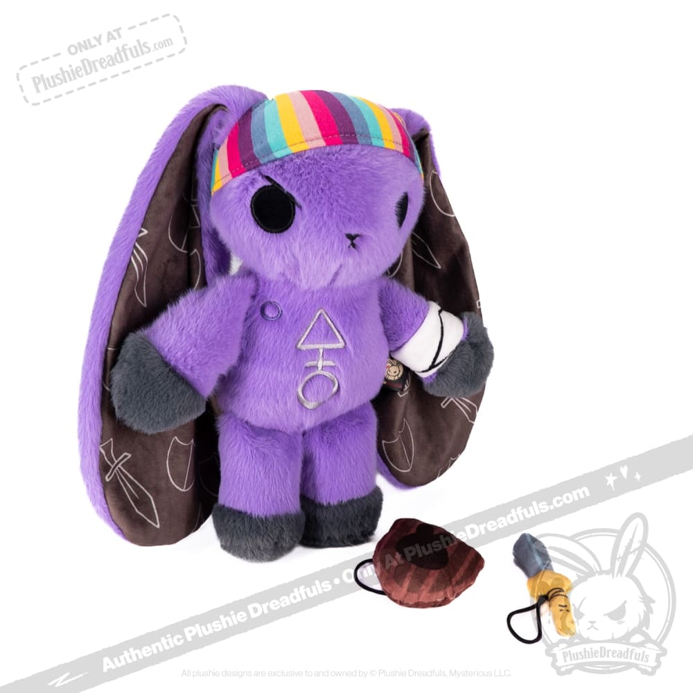 Plushie Dreadfuls - Cancer Warrior Rabbit Plush Stuffed Animal Plush
