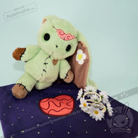 Load image into Gallery viewer, Plushie Dreadfuls - Compost Zombie Rabbit - Plush Stuffed Animal toy
