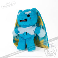 Load image into Gallery viewer, Plushie Dreadfuls - Crashing Out Cowbun Rabbit - Plush Stuffed Animal toy
