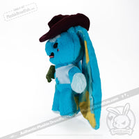 Load image into Gallery viewer, Plushie Dreadfuls - Crashing Out Cowbun Rabbit - Plush Stuffed Animal toy
