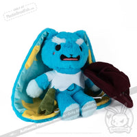 Load image into Gallery viewer, Plushie Dreadfuls - Crashing Out Cowbun Rabbit - Plush Stuffed Animal toy
