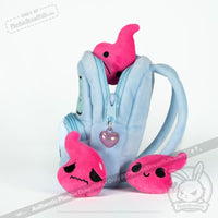 Load image into Gallery viewer, Plushie Dreadfuls - Diabetes Warrior Bunny - Plush Stuffed Animal - Mysterious
