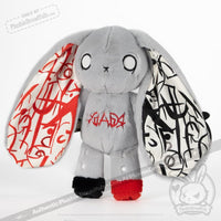 Load image into Gallery viewer, Plushie Dreadfuls - Dyslexia Rabbit Plush Stuffed Animal Plush
