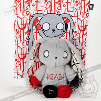 Load image into Gallery viewer, Plushie Dreadfuls - Dyslexia Rabbit Plush Stuffed Animal Plush
