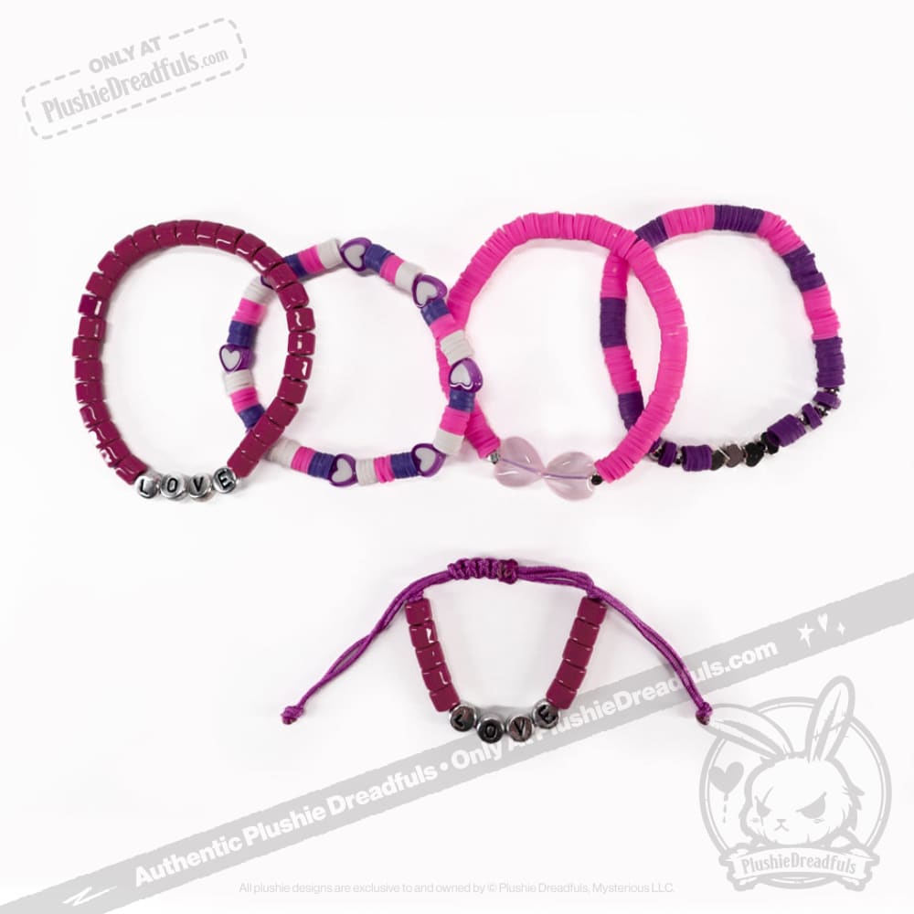 Plushie Dreadfuls - Electric Love Rabbit Stacking Friendship Bracelet Bracelet