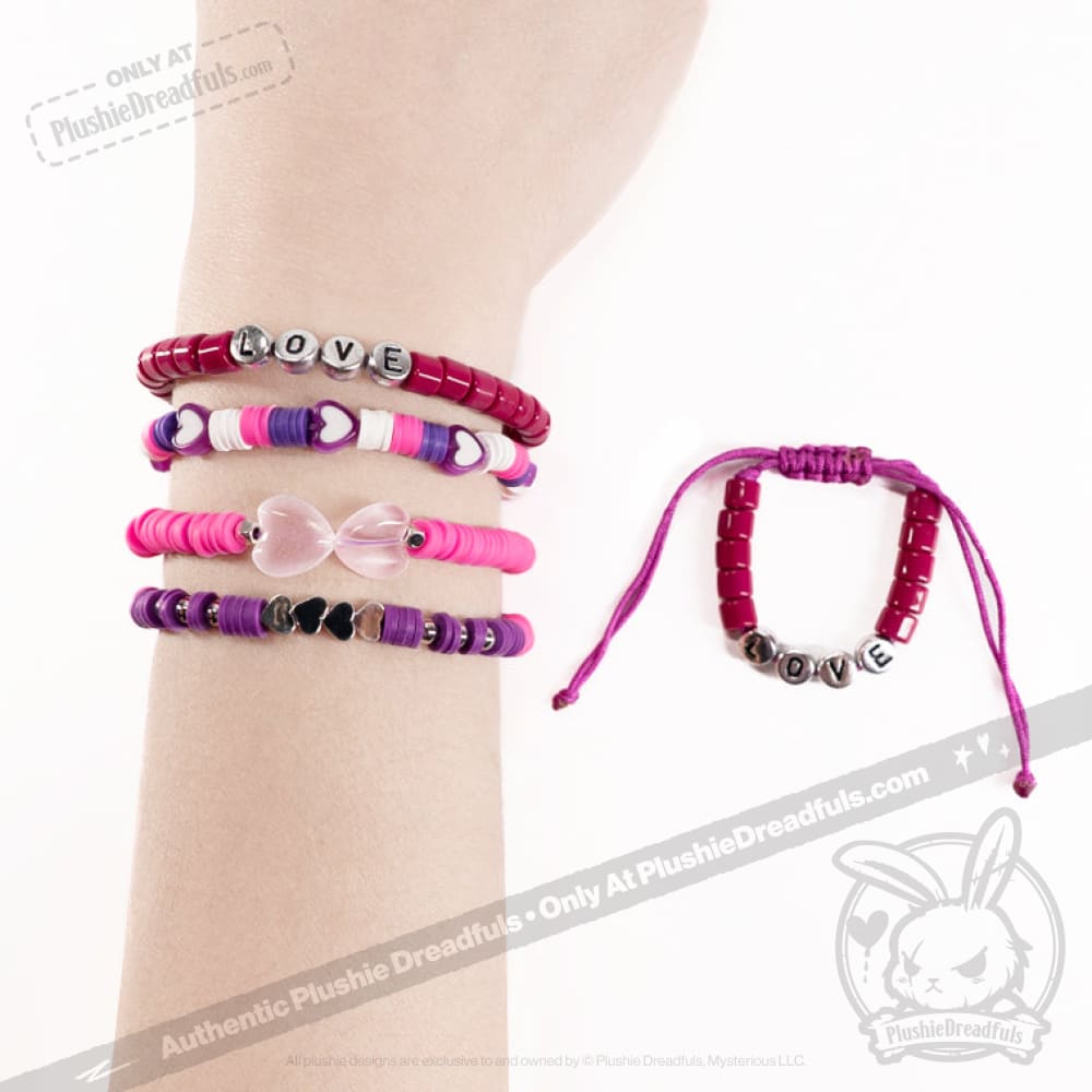 Plushie Dreadfuls - Electric Love Rabbit Stacking Friendship Bracelet Bracelet