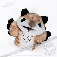 Load image into Gallery viewer, Plushie Dreadfuls - Existential Horror Owl Plush Stuffed Animal Toy
