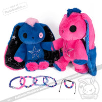 Load image into Gallery viewer, Plushie Dreadfuls - Gemini Rabbit Stacking Friendship Bracelet
