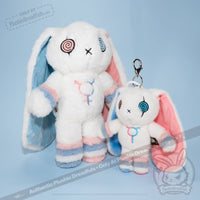 Load image into Gallery viewer, Plushie Dreadfuls - Gender Dysphoria Rabbit Plush Keychain Accessory Keychain
